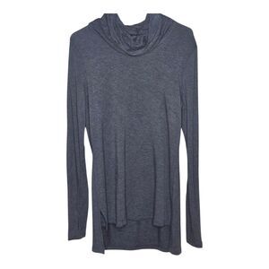 Cabi Cowl Neck Tunic Long Sleeve Thumb Holes Blue Women's Medium